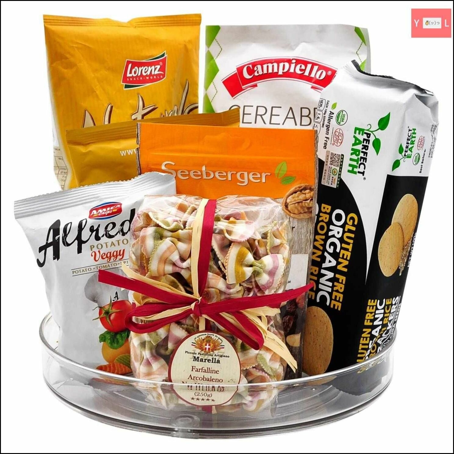 Изображение Эксклюзивный вращающийся пластиковый поднос HONEY KITCHEN для кухни, удобная подставка под фрукты и специи, практичный органайзер в холодильник