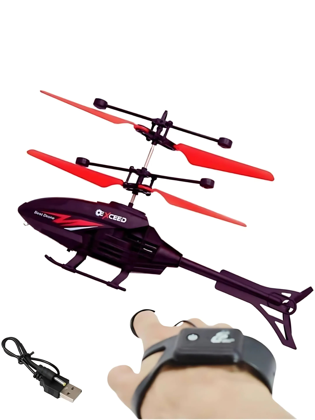 Дрон-вертолет с сенсорным запястным управлением – модель ЕXCEED Best Drone