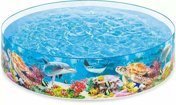 Детский бассейн Intex "Глубокое синее море", каркасный, 244х46 см, от 3 лет