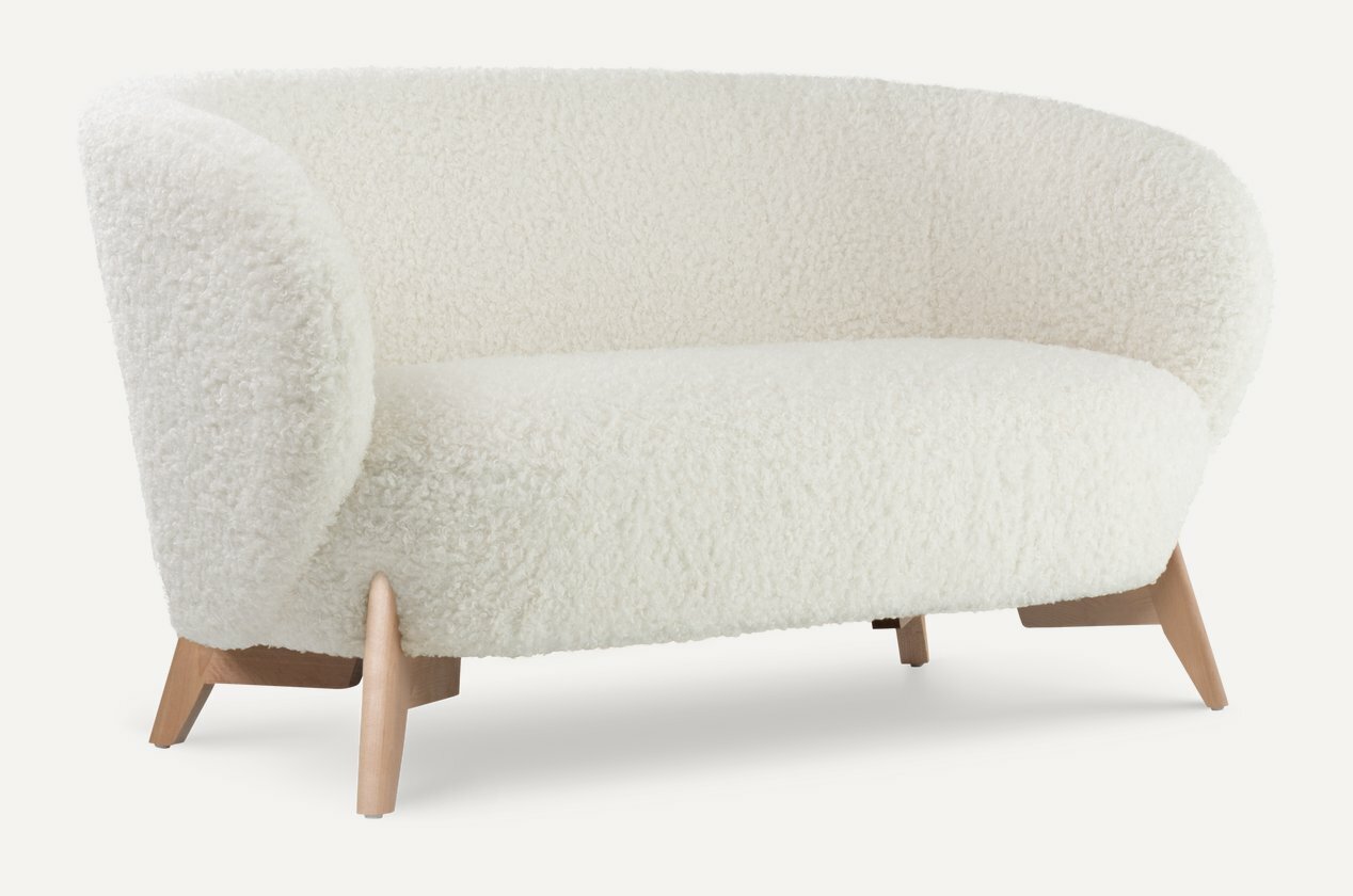 Диван Divan.ru Тилар Cozy Milk, искусственный мех, белый, прямой, до 100кг