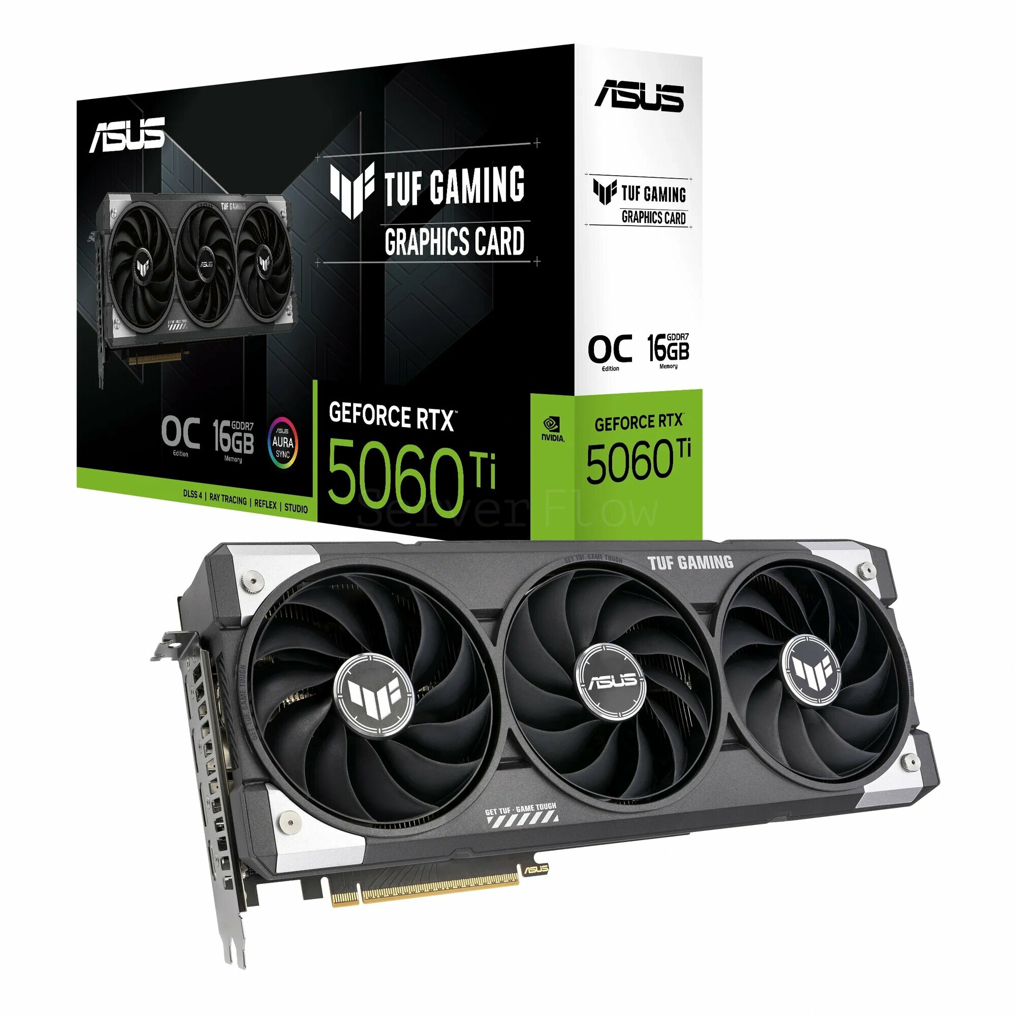 Видеокарта ASUS GeForce RTX 5060 Ti TUF GAMING OC 16GB (TUF-RTX5060TI-O16G-GAMING), (90YV0MG0-M0NA00)
