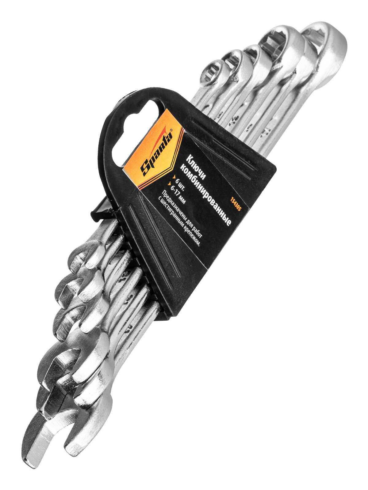 Набор ключей комбинированных Sparta 6 - 17 мм хромированные 6 шт 154305