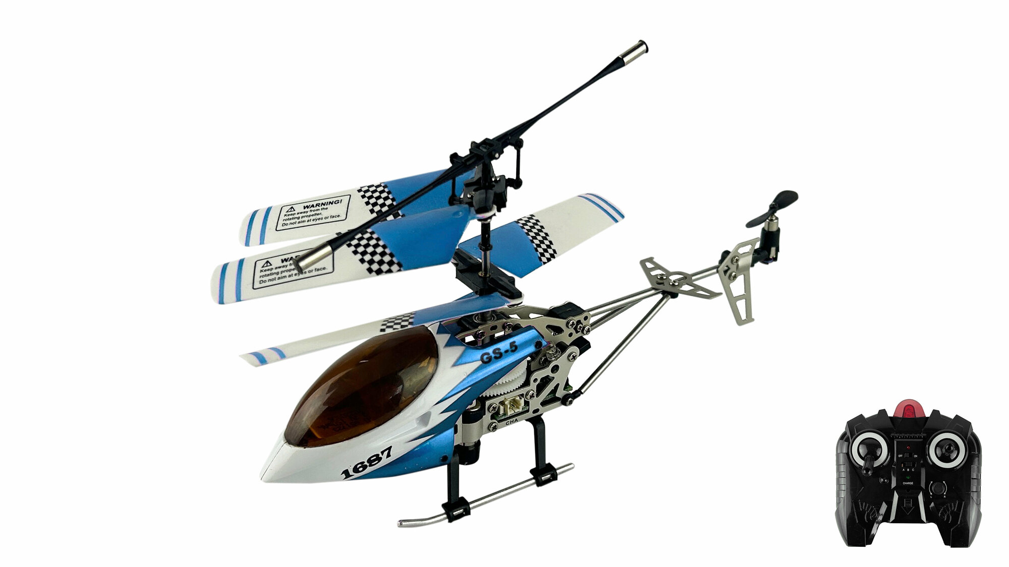 Радиоуправляемый вертолет Gyro JiaYuan Whirly Bird Gyro JiaYuan-Blue