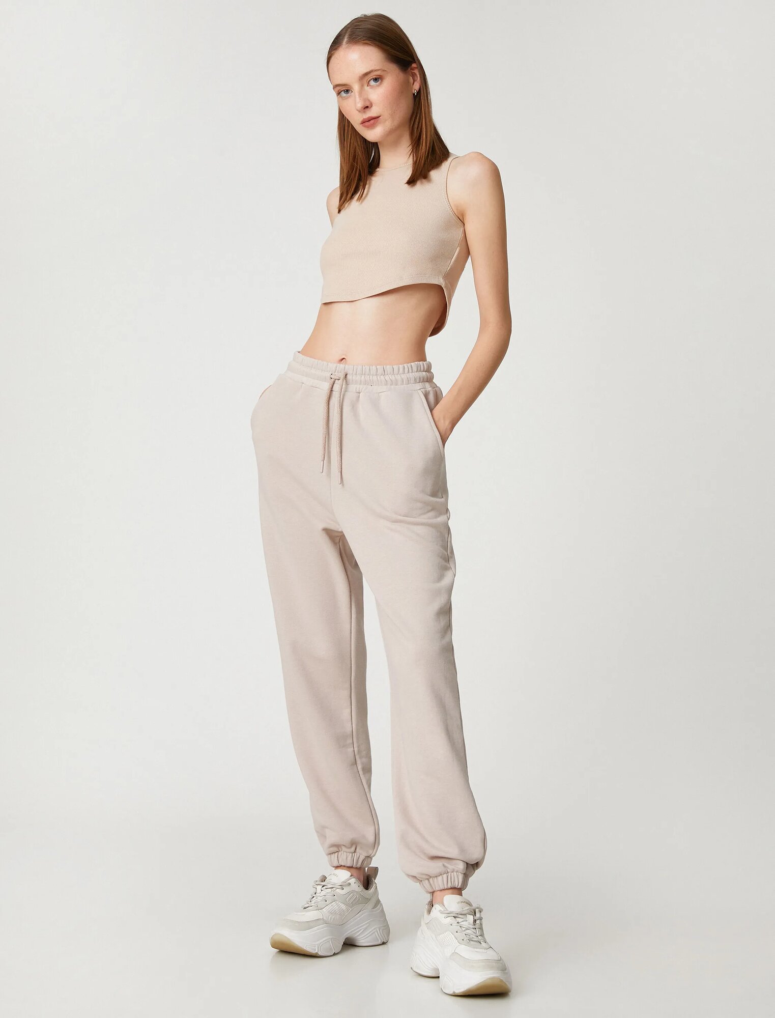 Брюки KOTON Весна-лето 2023 размер S бежевый