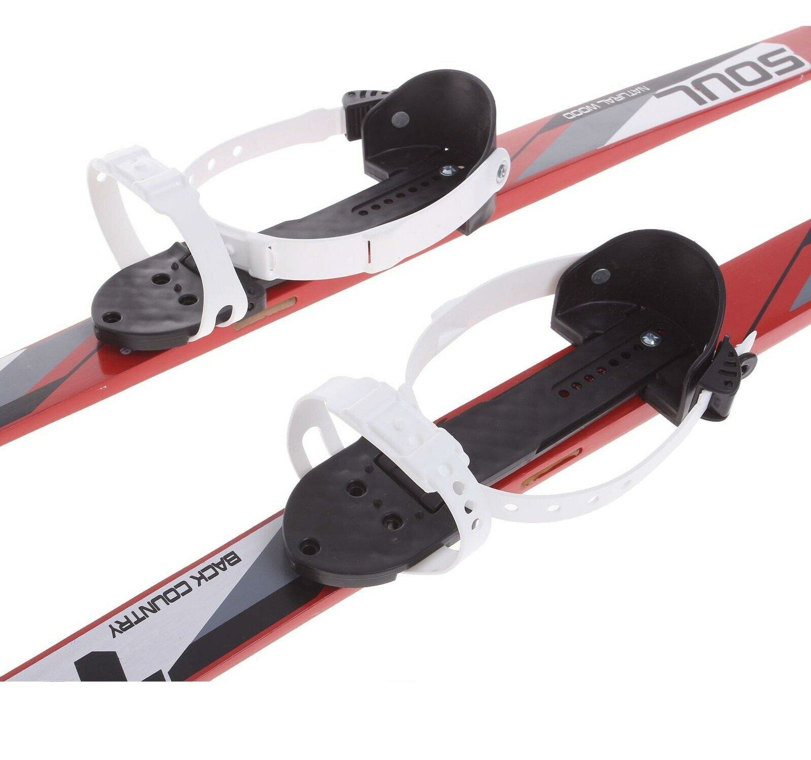Крепления лыжные "Цикл" механические универсальные 28-36 размер черный/белый