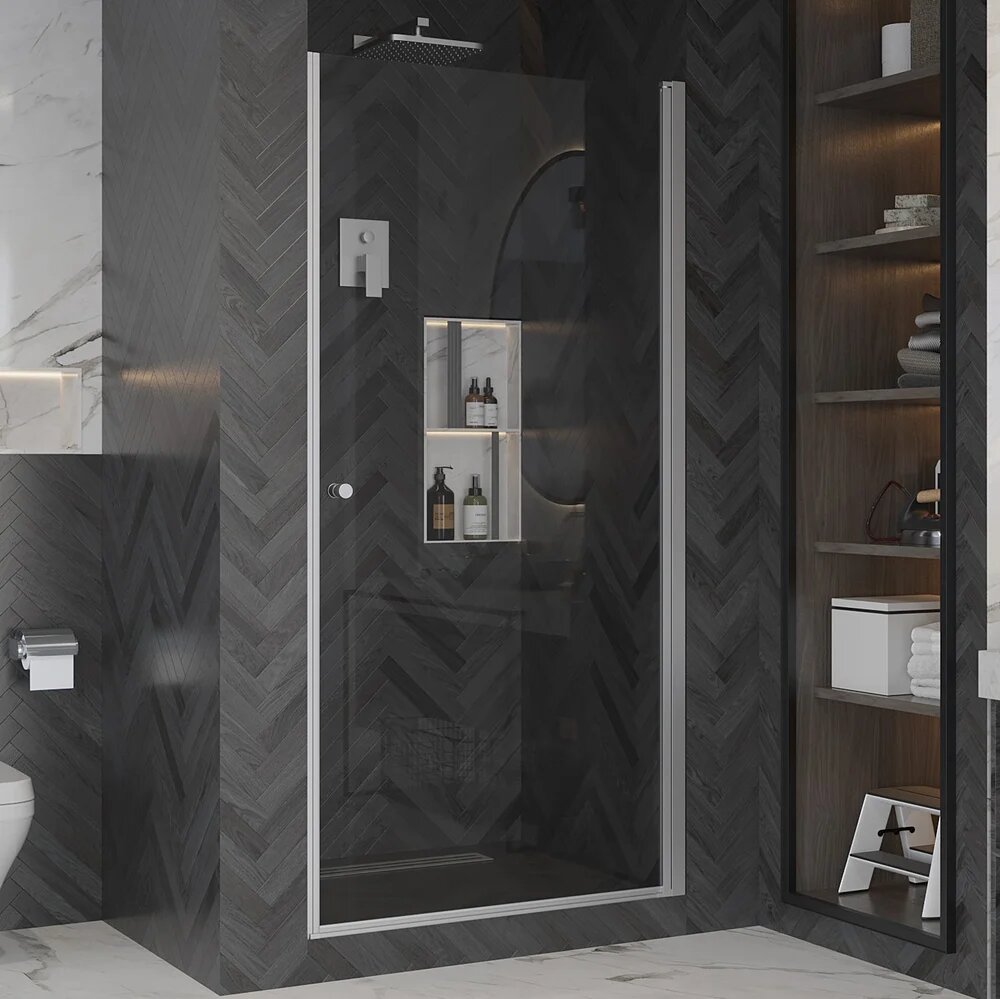 Душевая дверь в нишу Ambassador Elysium 111011109CX стеклянная распашная 79 см одностворчатая немецкая