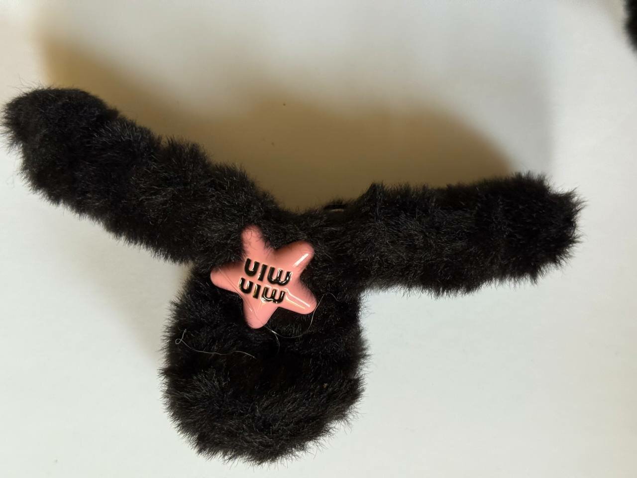 Заколка-крабик с мехом для волос, 12 см, меховая, Стильные пушистые крабики для волос 1шт