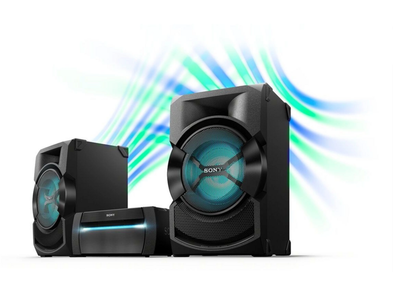 Минисистема Shake-X10 черный 1200вт CD CDRW DVD DVDRW FM USB BT