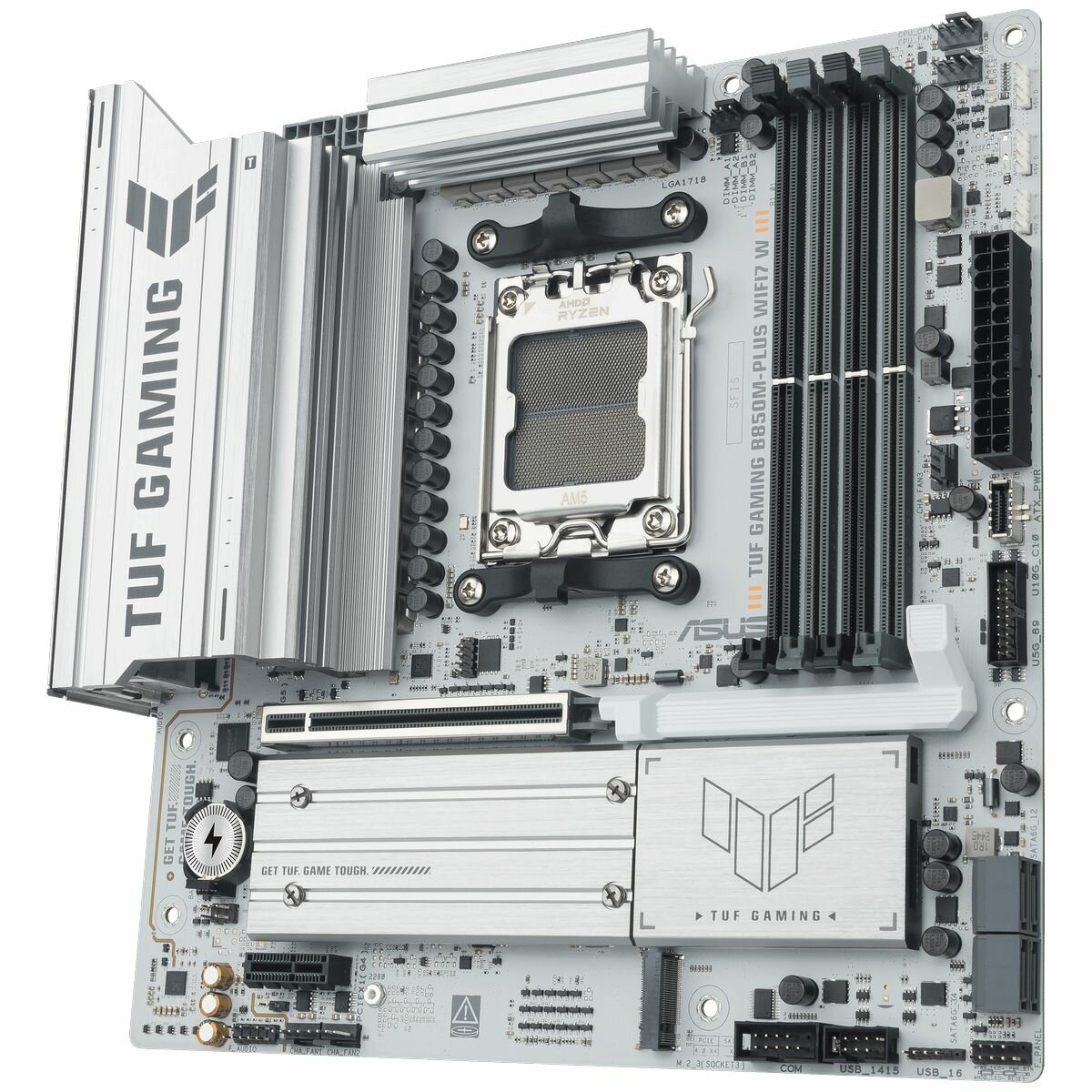 Материнская плата ASUS TUF GAMING B850M-PLUS WIFI7 W, AM5, AMD B850, Micro-ATX, RTL (90MB1MD0-M0EAY0)