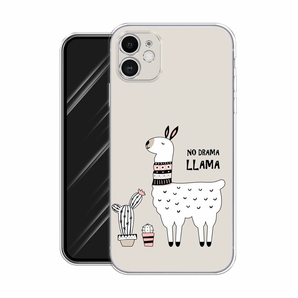 Чехол на Apple iPhone 11 / Айфон 11 с принтом No drama LLama — фото 1