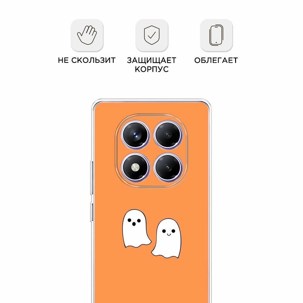 Чехол на Xiaomi Redmi Note 14 Pro 4G / Сяоми Редми Нот 14 Про 4G с принтом Cute ghosts — фото 1