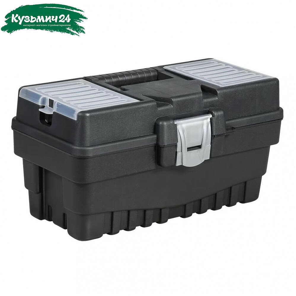 Ящик для инструмента МастерАлмаз 10501213 с органайзерами и замком 374х198х189 мм