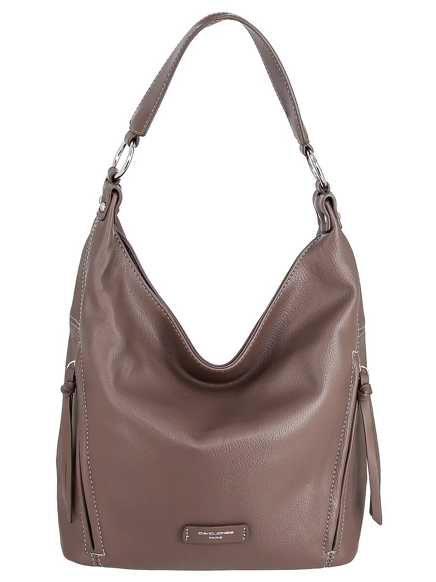 Сумка хобо DAVID JONES, темно-коричневый — фото 1