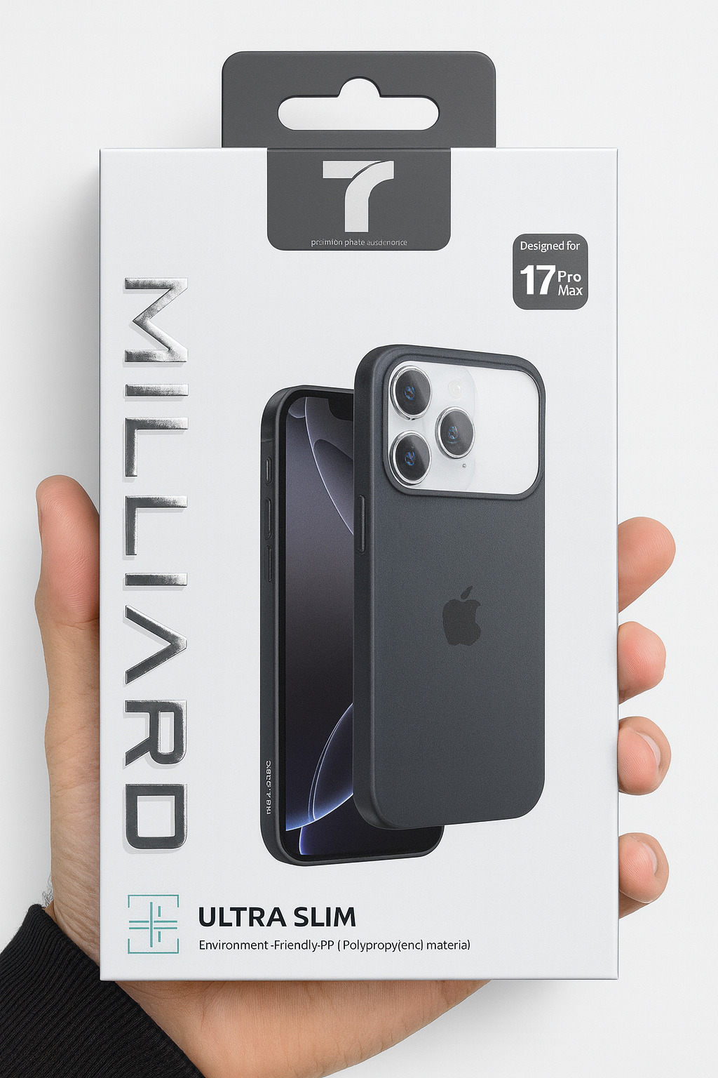 Чехол 7Milliard Ultra Slim – защитный чехол для iPhone 17 Pro Max (черный)