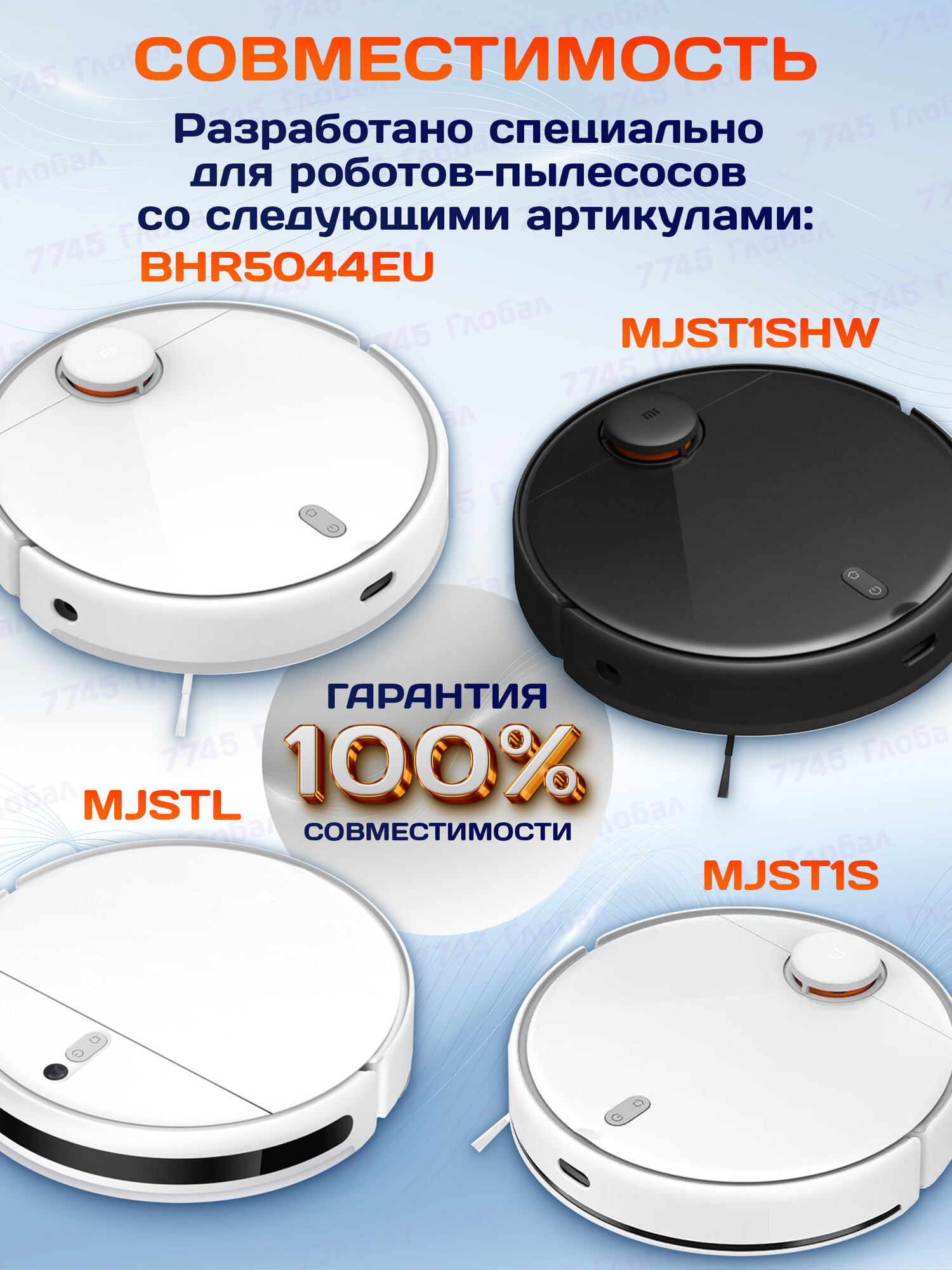 Набор аксессуаров для Xiaomi Vacuum Mop 2 Pro BRUNER MPVC-3711 — фото 1