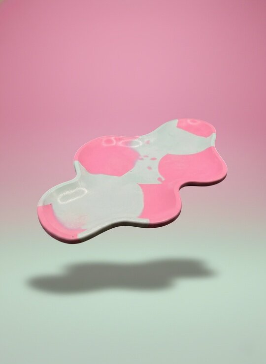 Поднос фигурный, «Облако», бирюзовый