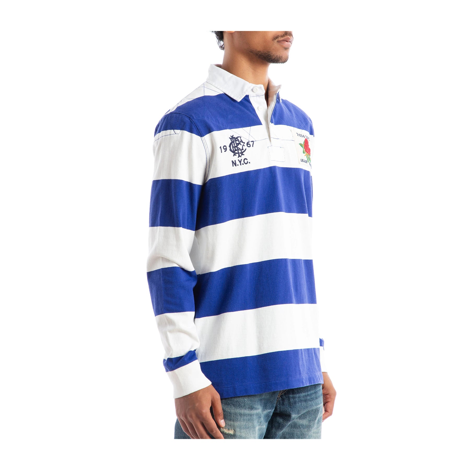 Свитер Polo Ralph Lauren, размер S, , белый/синий — фото 1