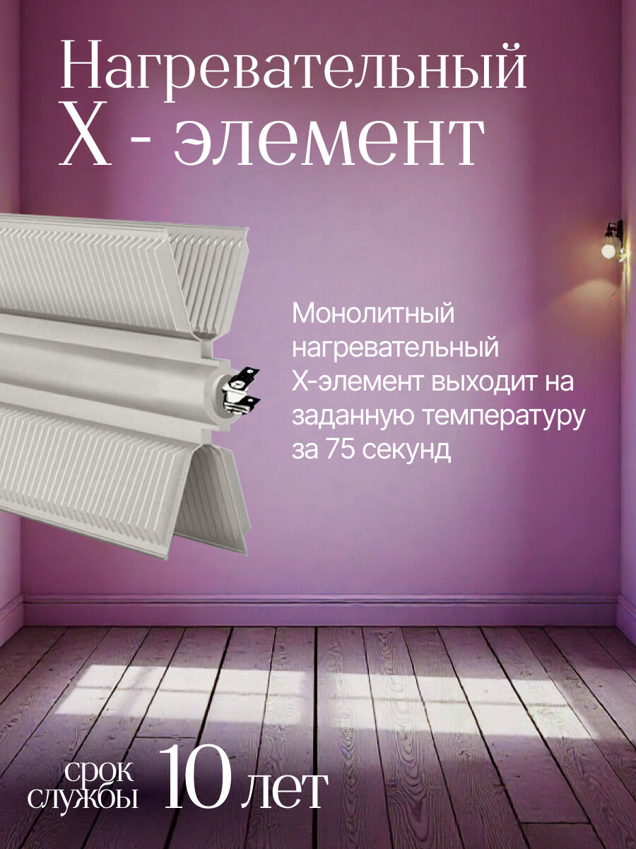 Конвектор электрический LIRA LR 0501, белый, компактный, экономичный — фото 1