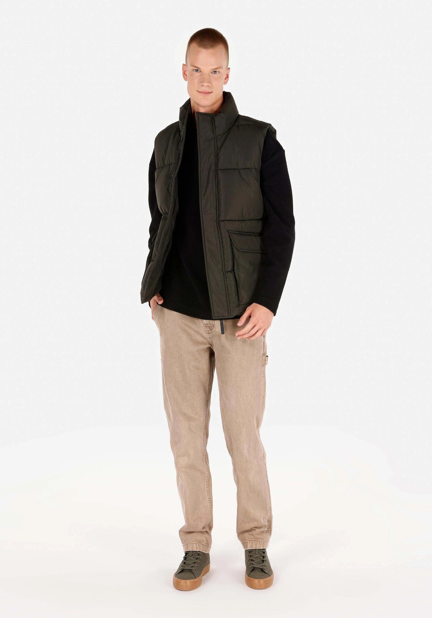 Жилет COLIN'S Regular Fit, размер S, зеленый — фото 1