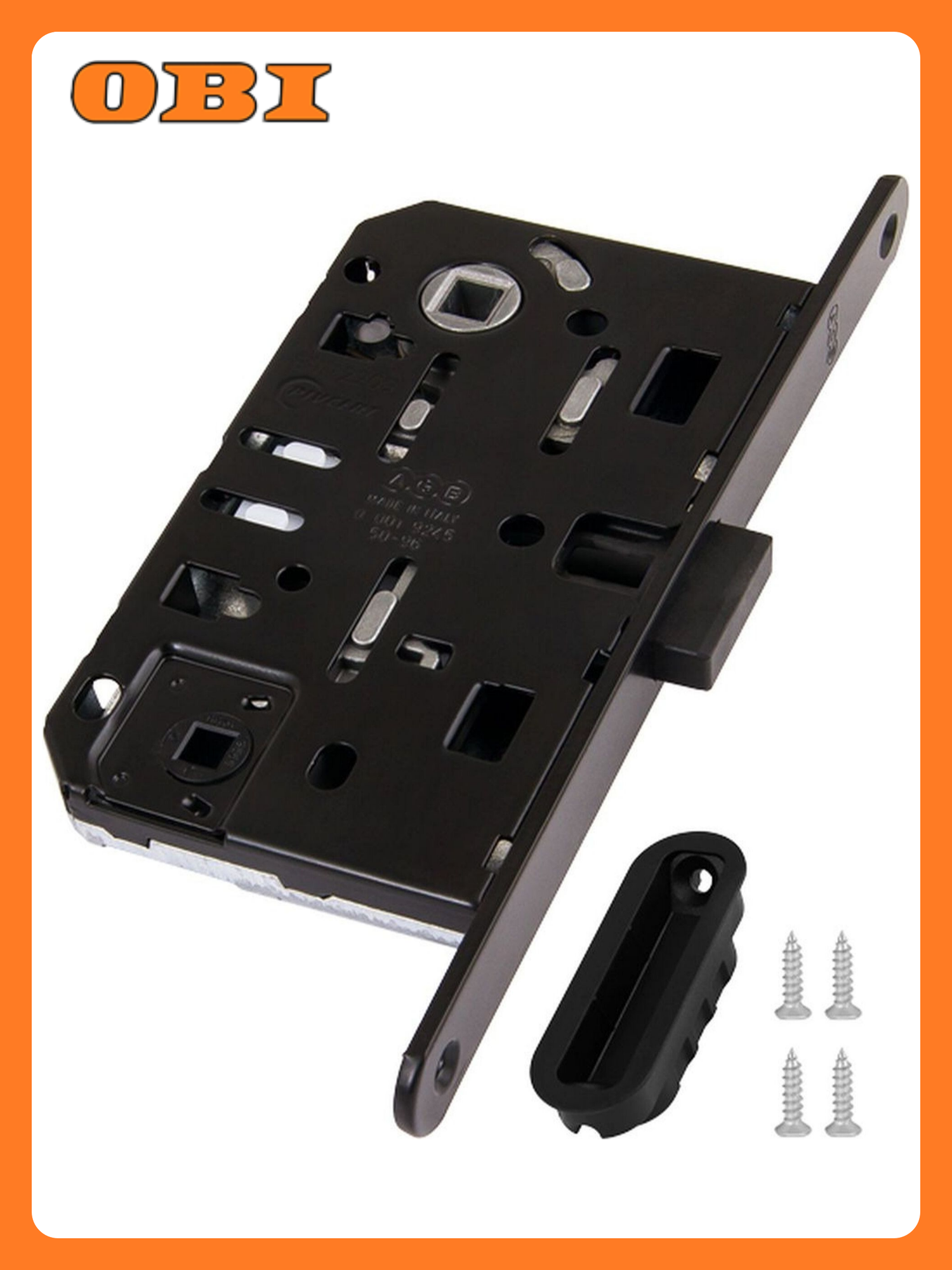 Защелка AGB  Median Polaris WC   для деревянных дверей  магнитная  черная