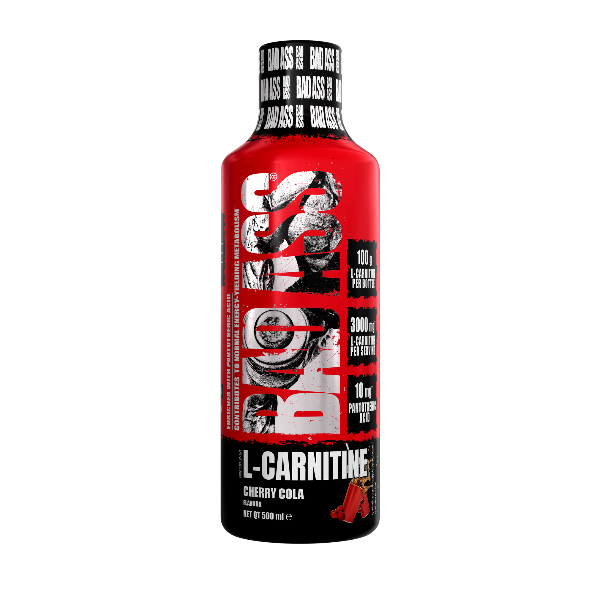 Bad Ass L Carnitine Cherry Cola, для похудения, 3000 мг, 500мл
