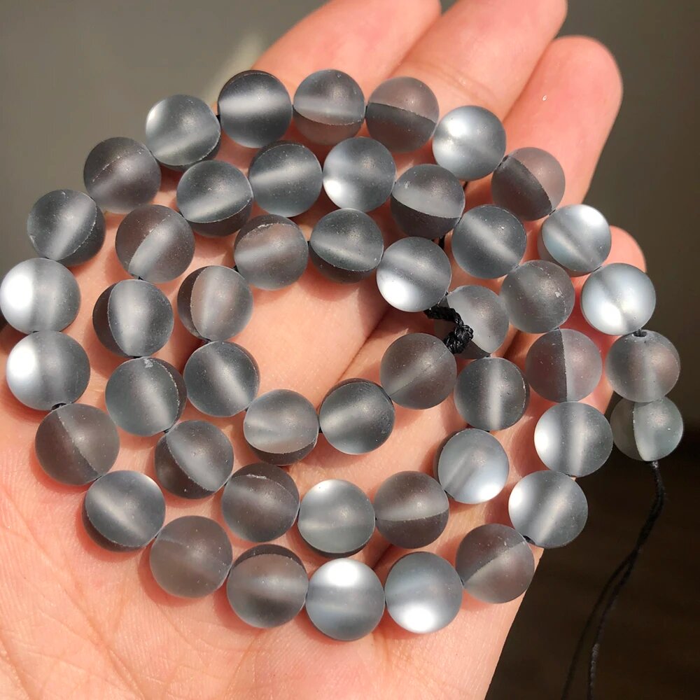 Бусины из серого хрусталя 6 мм, 60 шт.