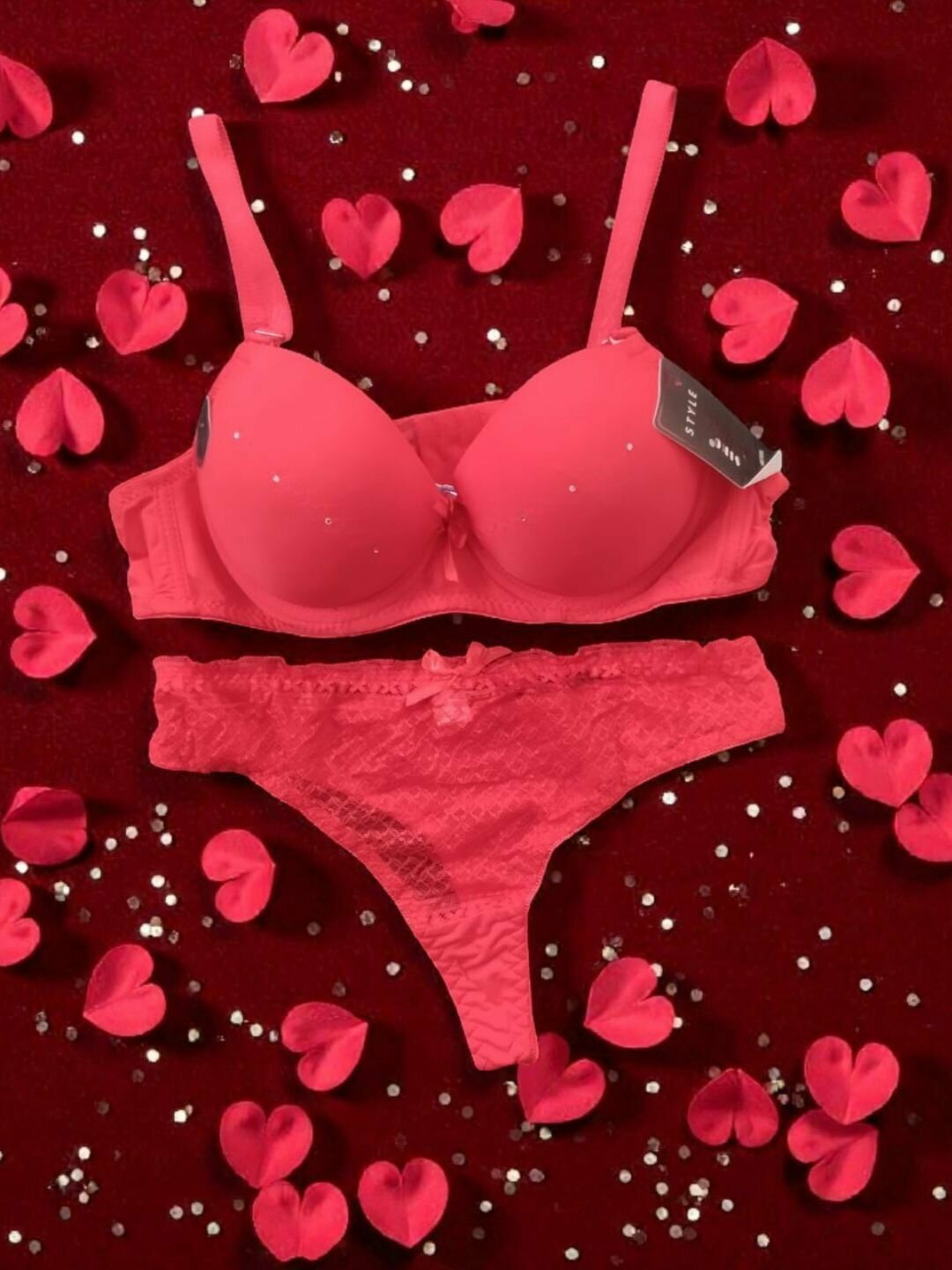 Комплект нижнего белья 1, размер 80, бело-розовый — фото 1