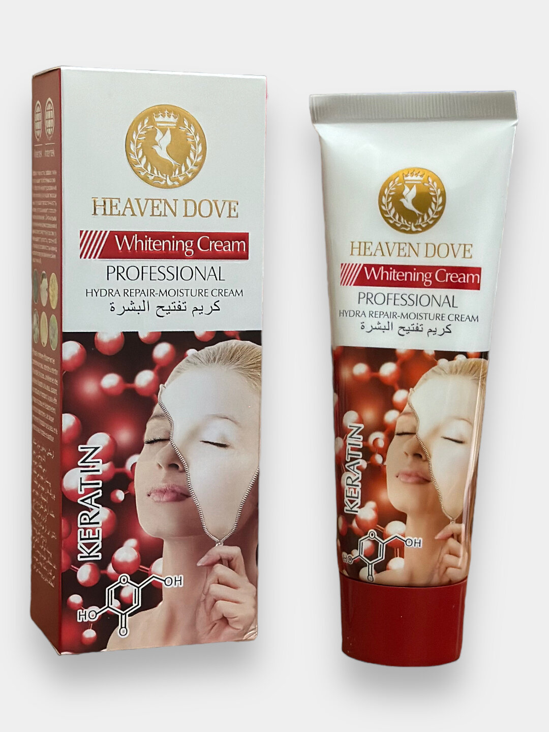 Крем для лица отбеливающий и увлажняющий Heaven Dove Nourish Repair & Prof, 120 г