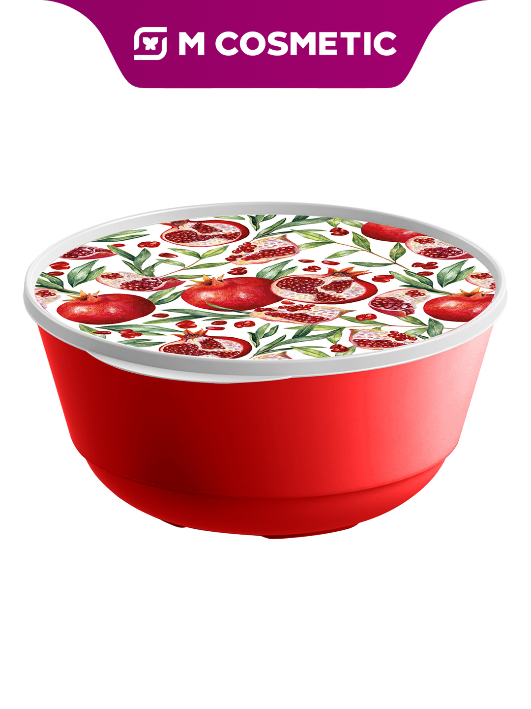 IDI LAND Миска с крышкой и декоративным рисунком, пластиковая, объём 3 л, для хранения и подачи продуктов