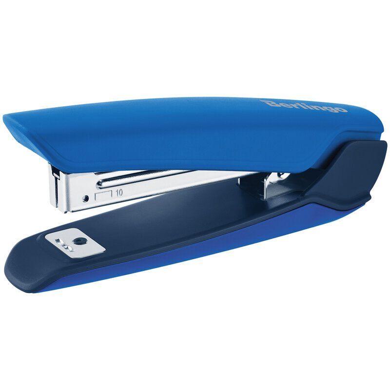 2 шт. Степлер №10 Berlingo "Hyper" до 20л, 100 скоб, пластиковый корпус, синий