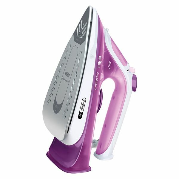 Паровой утюг Braun FreeStyle 3 FI3124PU, мощность 2400 Вт, паровой удар 160 г/мин, вертикальное отпаривание, анти-капля — фото 1