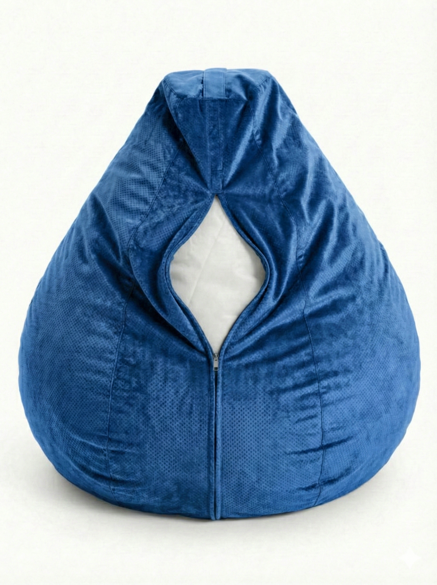 Кресло-мешок Пуффбери «Груша», размер XXL средний, Велюр Голубой — фото 1