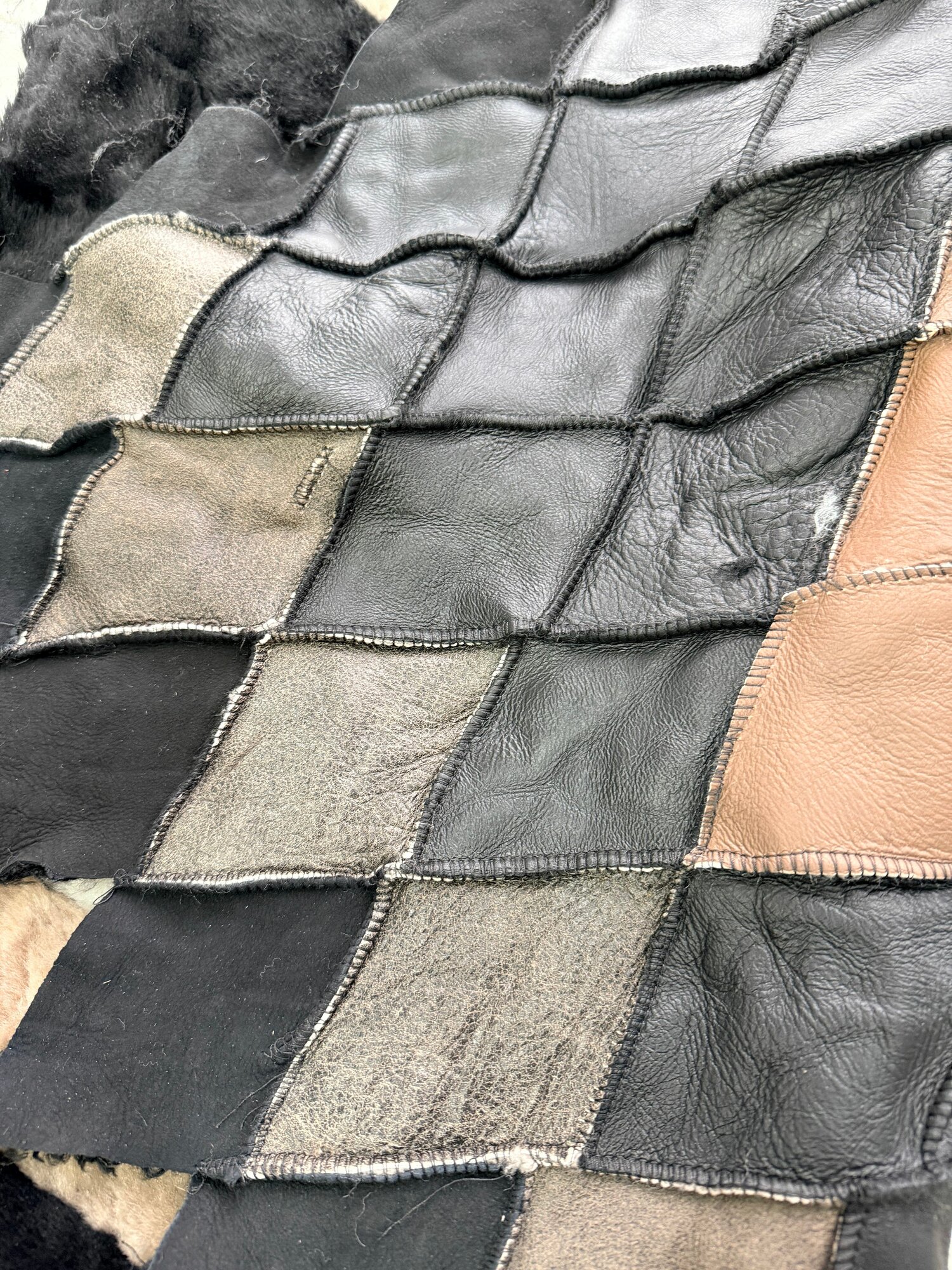 Покрывало меховое ковер из шкуры овчины — фото 1