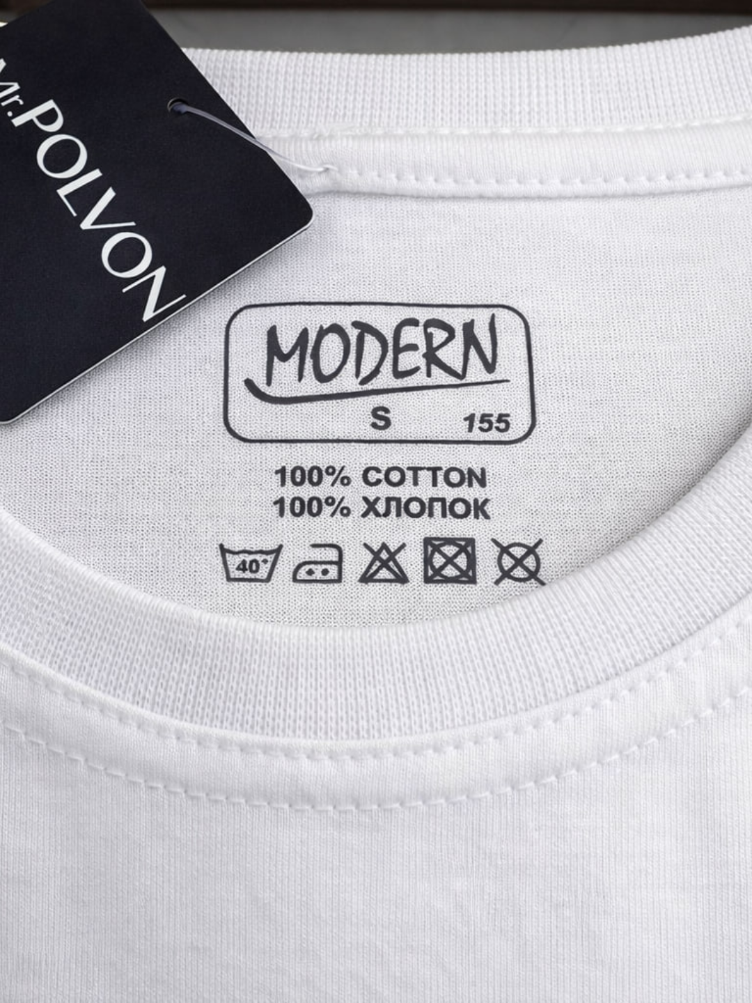 Футболка 1, 1 шт., размер S, 001 белый — фото 1