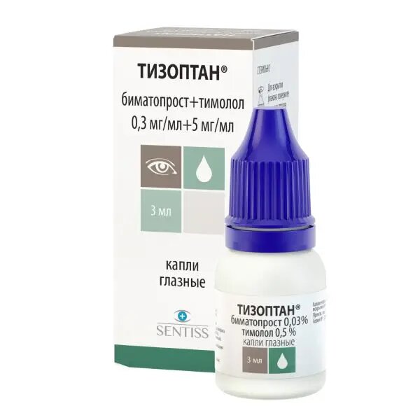 Тизоптан капли глазные 03 мг5 мгмл 3 мл фл 1 шт