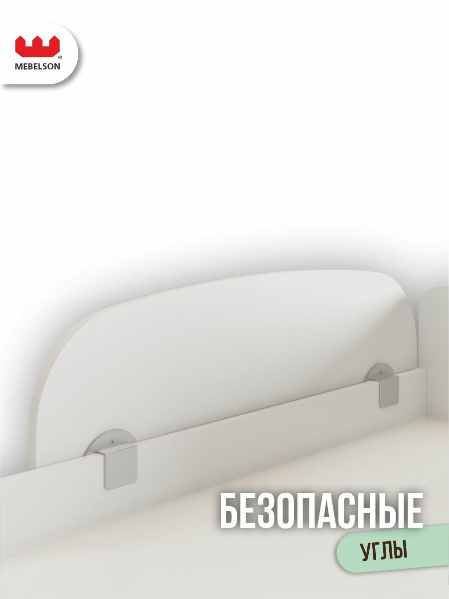 Ограничитель для кровати, ЛДСП Белый, размер 80*4*29 см, MEBELSON — фото 1