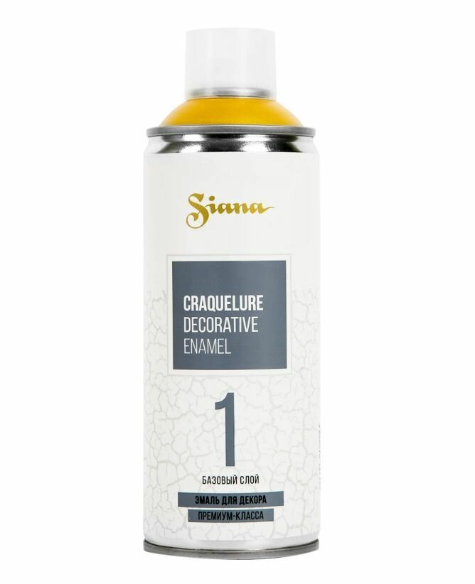 Краска аэрозольная Siana Craquelure базовая цвет золото 520 мл