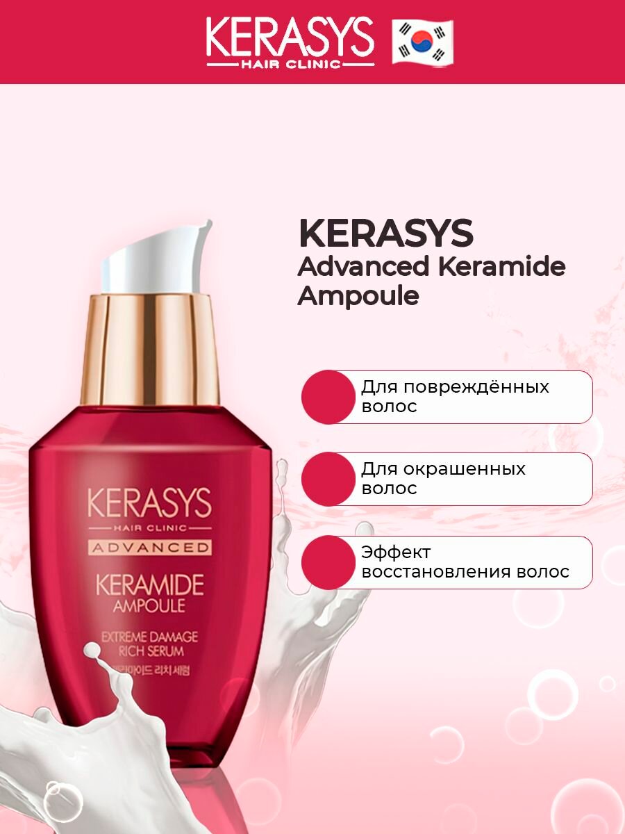 Картинки Питающая сыворотка Kerasys Hair Clinic Advanced для повреждённых волос
