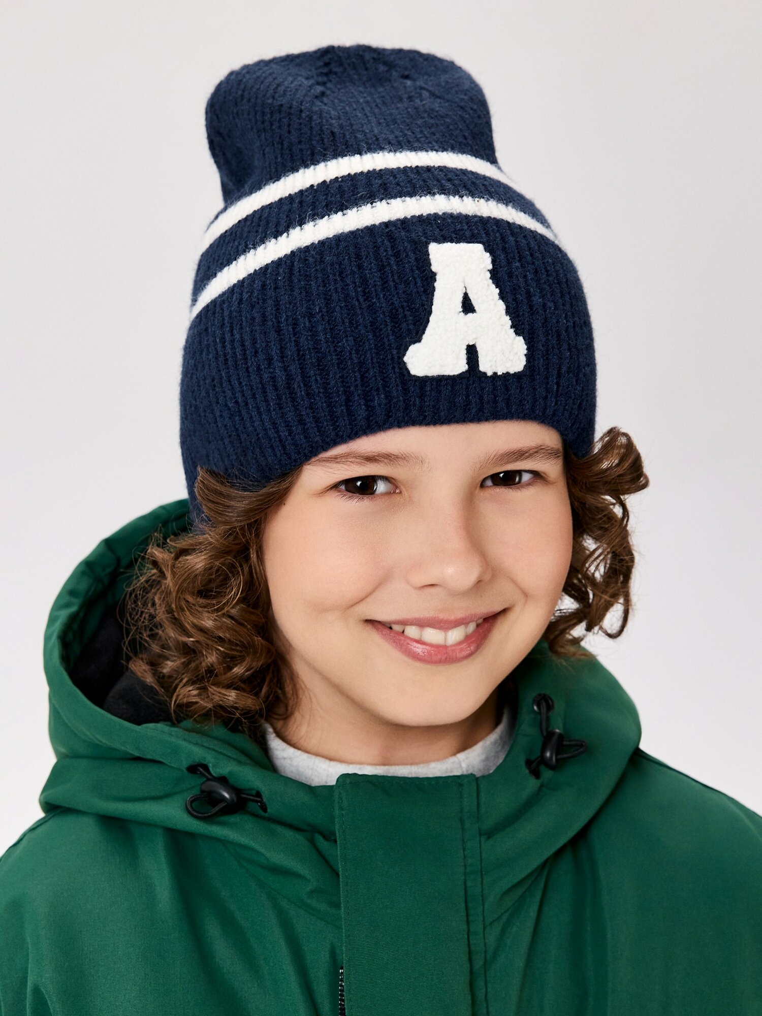 Шапка-бини Acoola для мальчиков размер 53-54 темно-синий