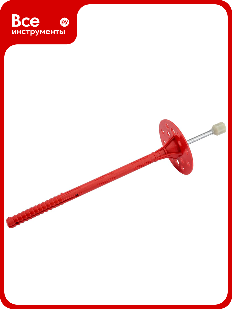 Дюбель для теплоизоляции с металлическим гвоздём с термоголовкой 10х180 200шт Tech-Krep 130103