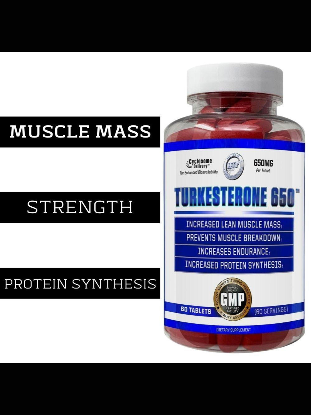 Hi-TECH Pharma Ceuticals Turkesterone 650 60 tablets 60 serving — фото 1