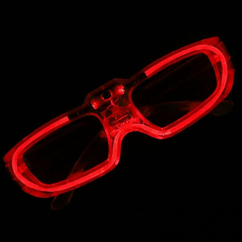 Квадратные очки в форме сердца с LED-освещением для подарков на Рождество и Хэллоуин, реквизит для вечеринки