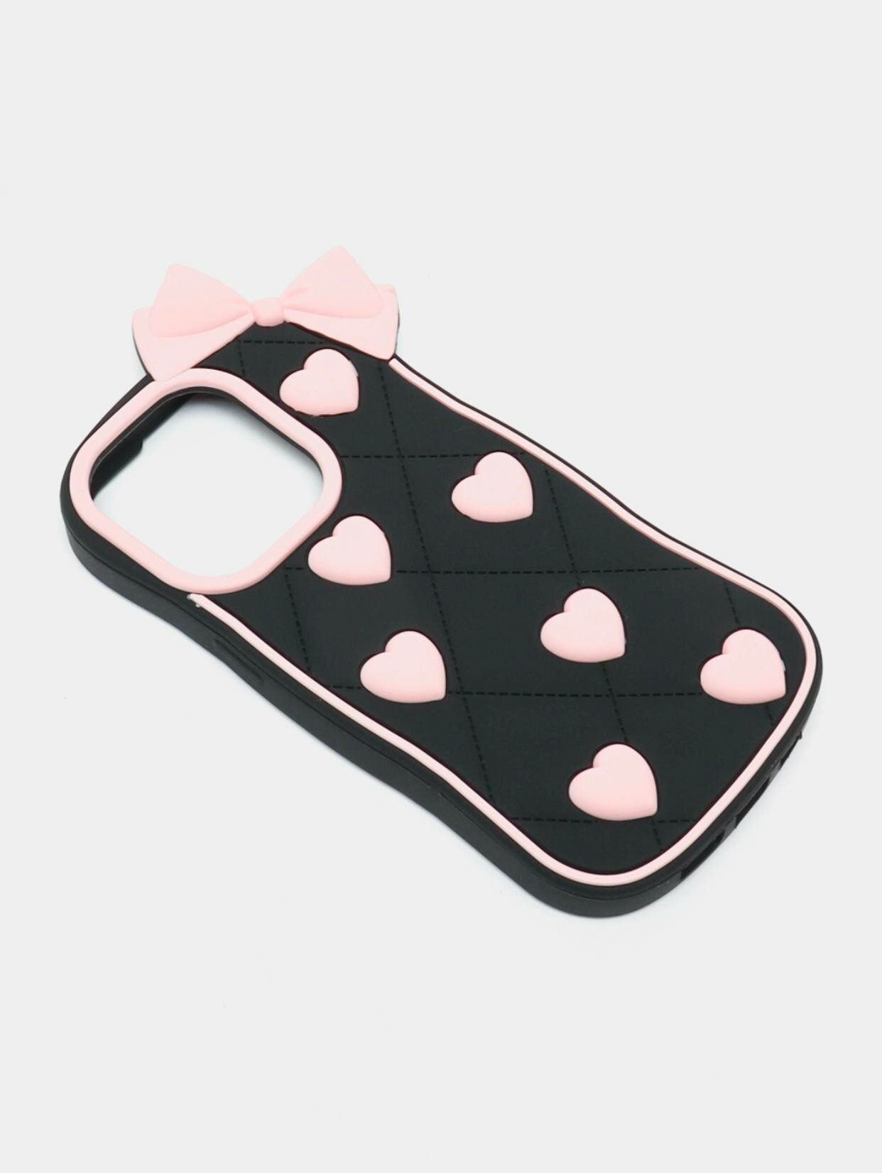 Чехол Сердце с Бантиком для модели телефона Iphone 14 Pro — фото 1