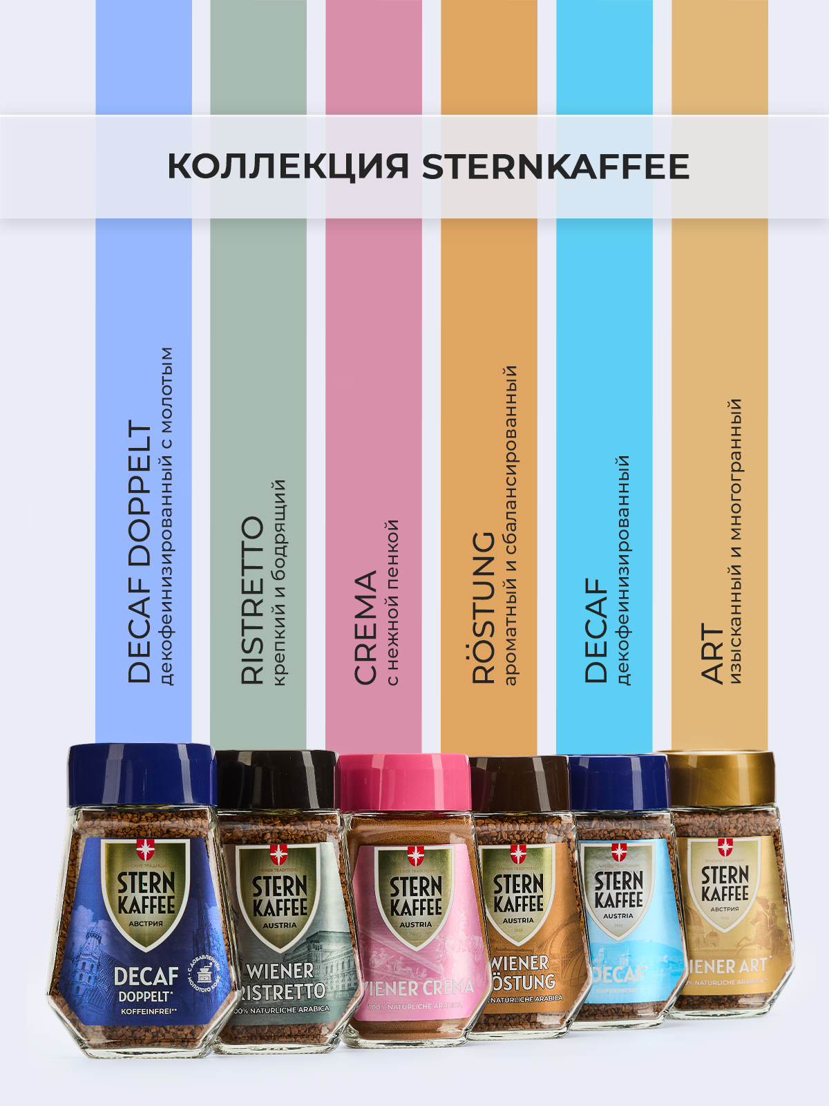 Кофе растворимый сублимированный с молотым STERNKAFFEE Wiener Art 100 грамм — фото 1