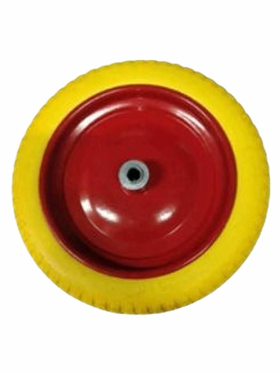 Колесо для тачки 13х325х8/16/95 PU1301 красный/желтый