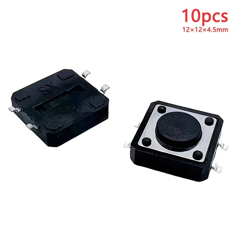 10 шт. Тактильные переключатели SMD 12x12 50 мА DC12V 4Pin K025b008-4.5mm