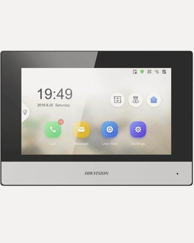 Изображение товара Видеодомофон Hikvision DS-KH6320-TE1, цветной сенсорный экран, питание DC12В