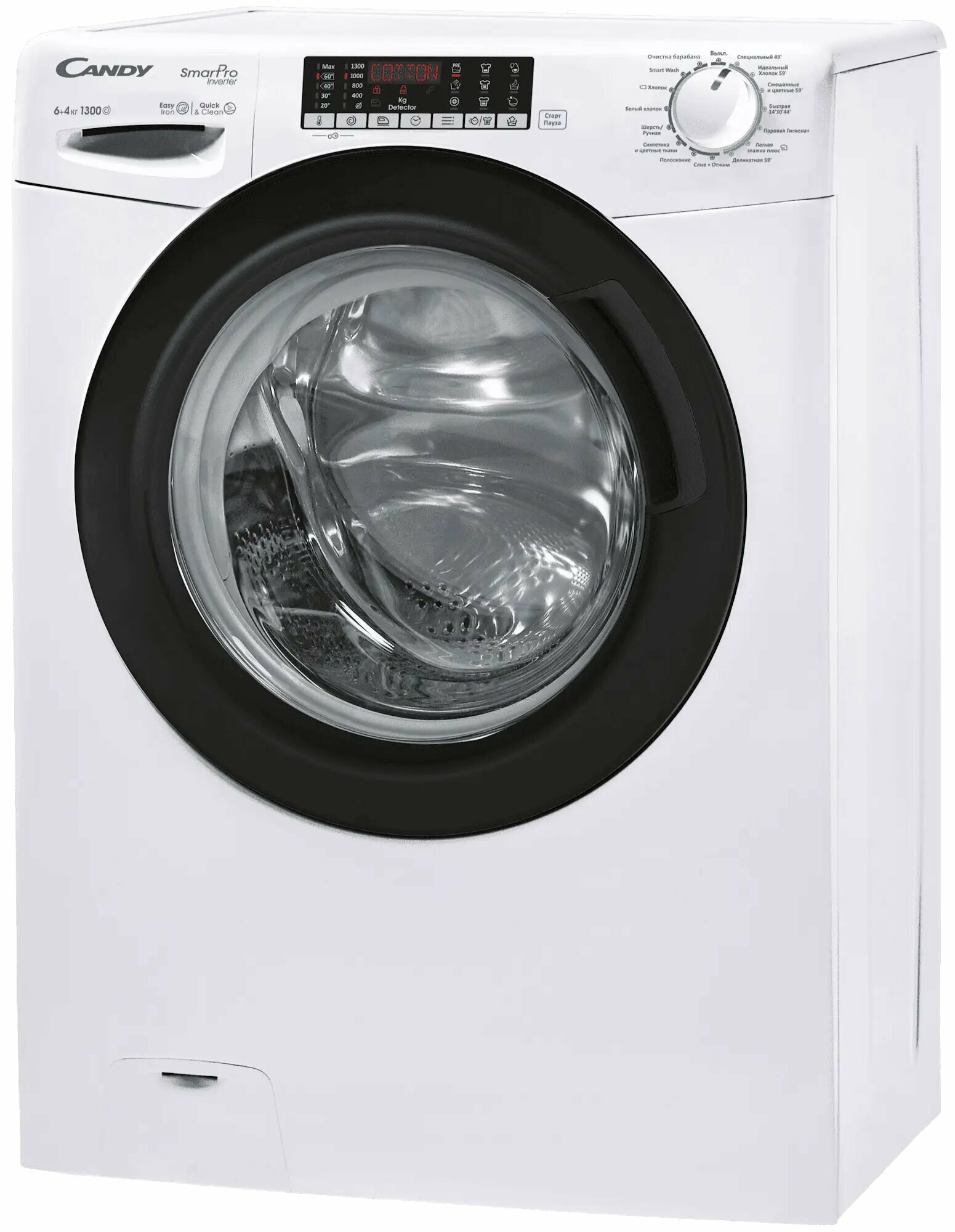 Узкая стиральная машина автомат с сушкой Candy SMART PRO INVERTER CSOW43646TWMB-07