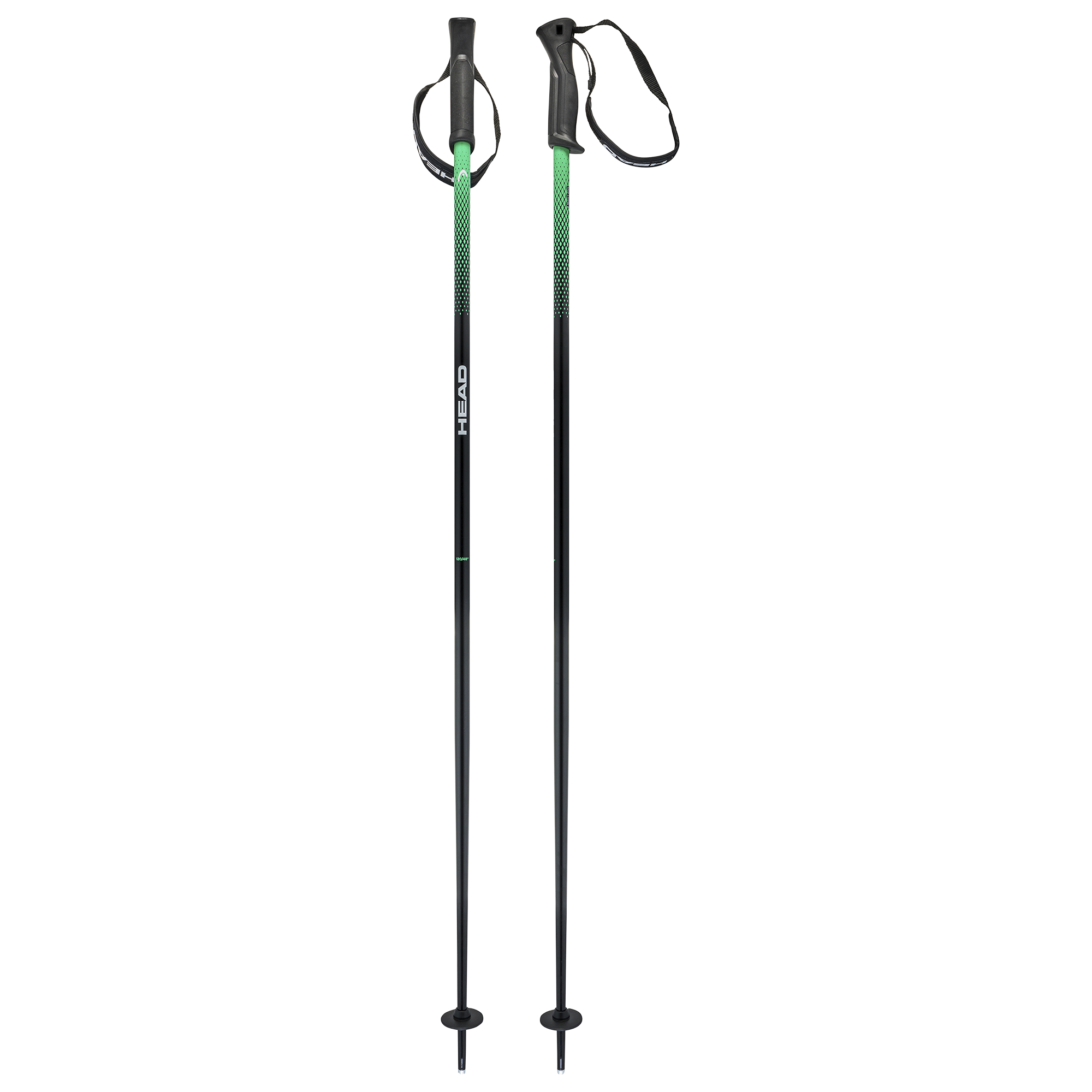 Удобные горнолыжные палки с мягкой 2-х компонентной ручкой Head Frontside черный/зеленый 125 см
