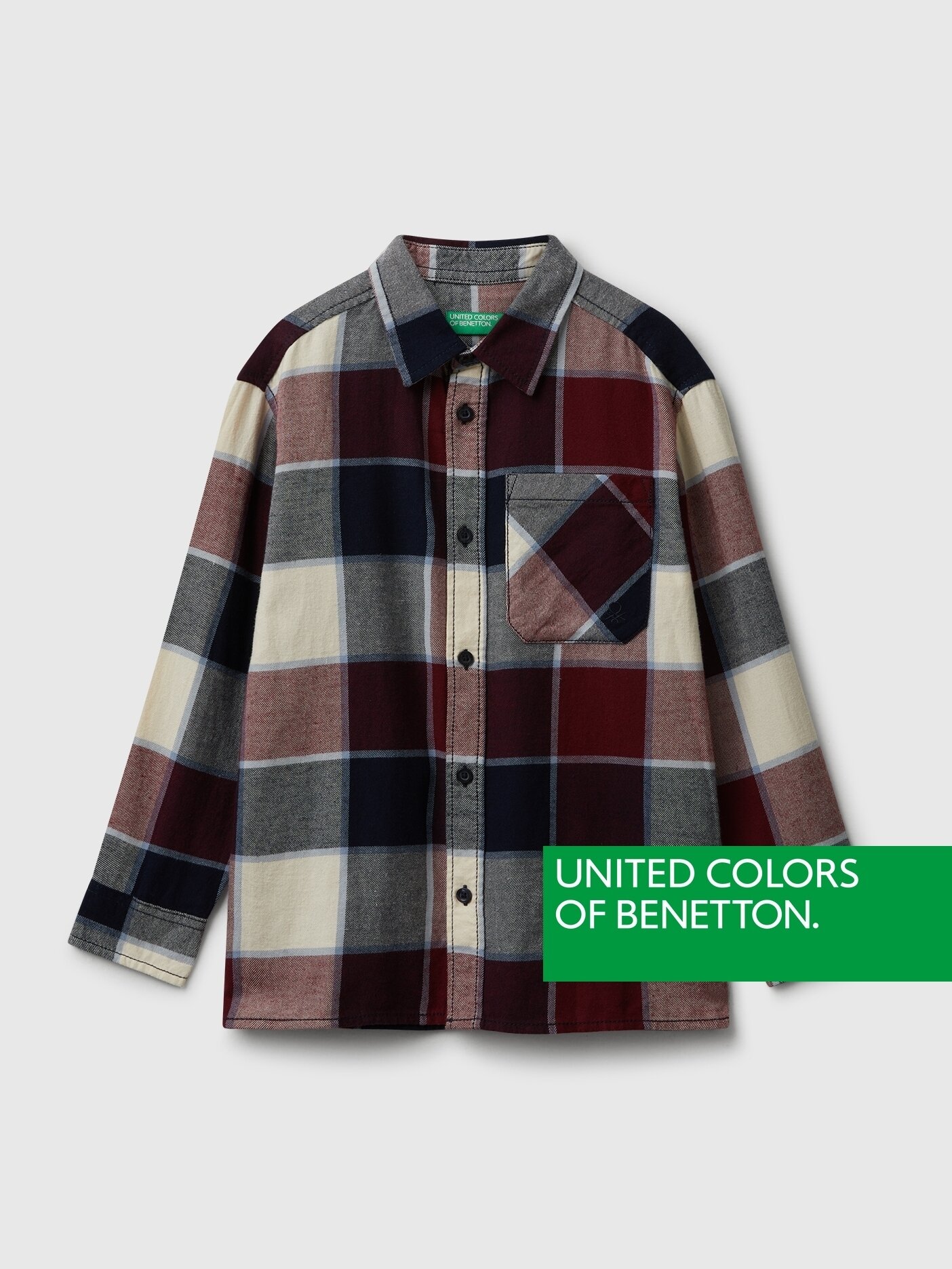 Рубашка UNITED COLORS OF BENETTON, размер KL, мультиколор